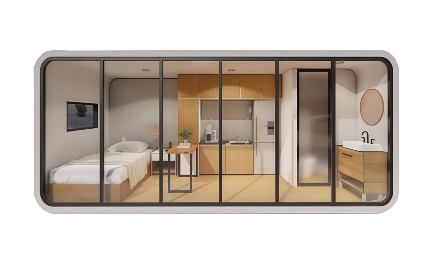 30フィートの美しいバケーションリゾートホテルのカスタマイズされたシーサイドアップルキャビンコンテナハウス 30フィートの美しいバケーションリゾートホテルのカスタマイズされたシーサイドアップルキャビンコンテナハウス